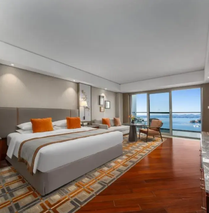 3天2晚3号楼湖景房+皮划艇+美拍+喂鱼喊泉体验券